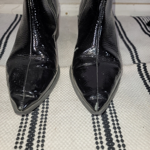 Everlane The Boss Boot Pointed Toe Block Heel in Patent Black Leather, sz 7.5 - Picture 4 of 16